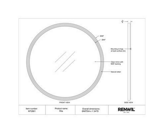 Rita Wall Mirror by Renwil