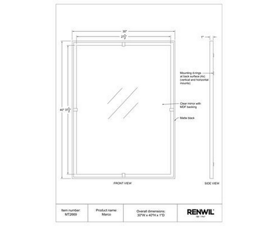 Marco Wall Mirror by Renwil