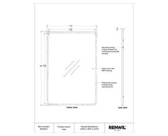 Ivory Wall Mirror by Renwil