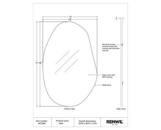 Gela Wall Mirror by Renwil