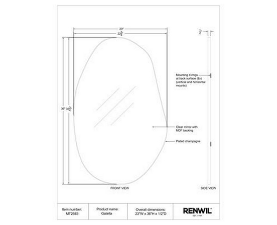 Gatella Wall Mirror by Renwil