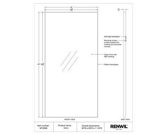 Orrin Wall Mirror by Renwil