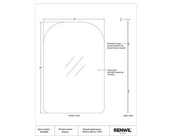 Chania Wall Mirror by Renwil