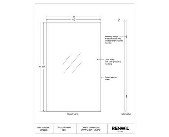 Spili Wall Mirror by Renwil