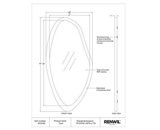 Trani Wall Mirror by Renwil