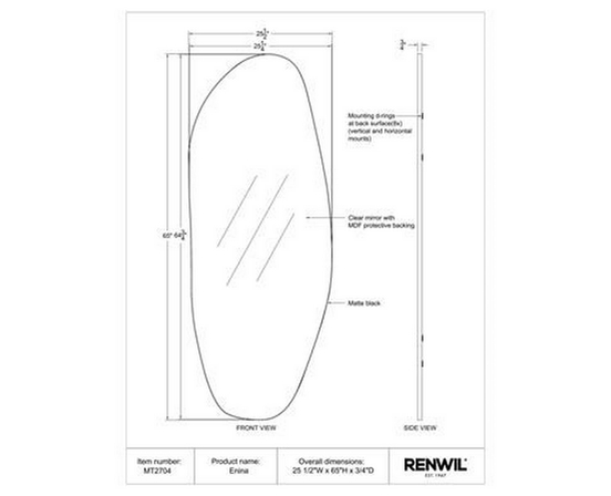 Enina Wall Mirror by Renwil