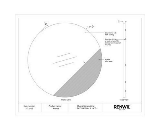 Ronda Wall Mirror by Renwil