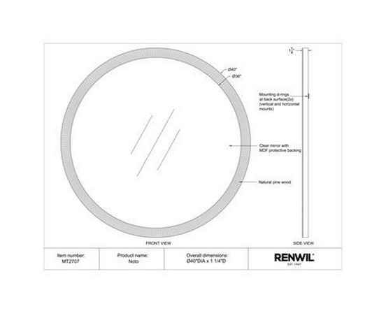 Noto Wall Mirror by Renwil
