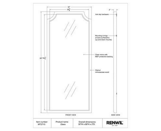 Otara Wall Mirror by Renwil