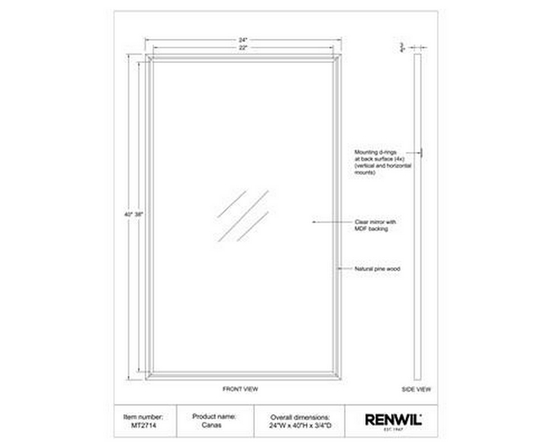 Canas Wall Mirror by Renwil