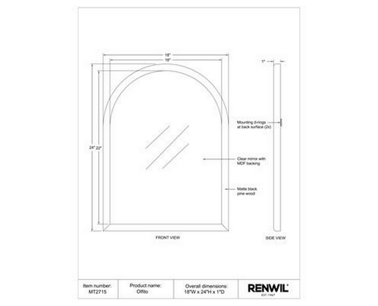 Olfito Wall Mirror by Renwil