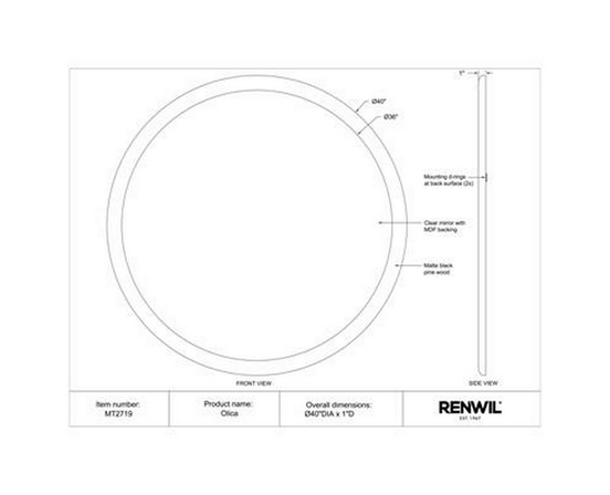 Olica Wall Mirror by Renwil