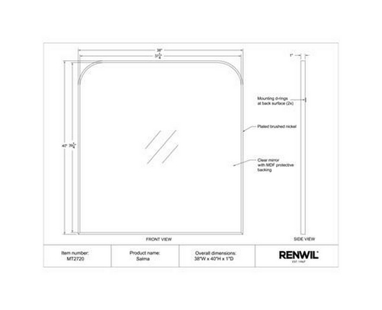 Salma Wall Mirror by Renwil