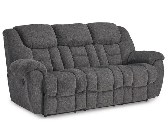 Fabric reclining sofa