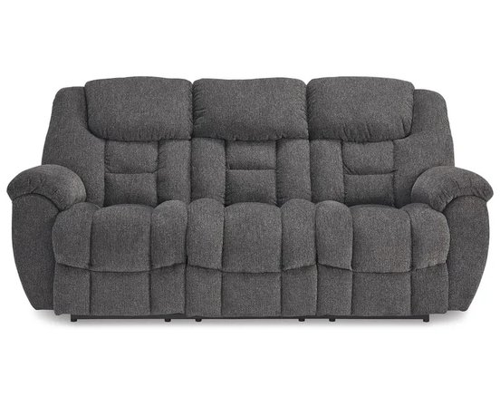 Fabric reclining sofa