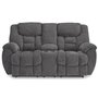 Fabric reclining loveseat