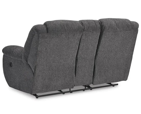 Fabric reclining loveseat