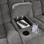 Fabric reclining loveseat