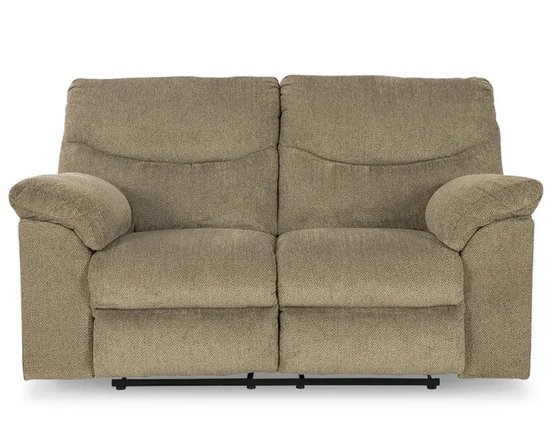 Fabric reclining loveseat