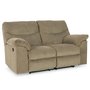 Fabric reclining loveseat