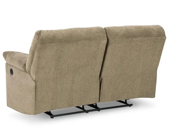 Fabric reclining loveseat