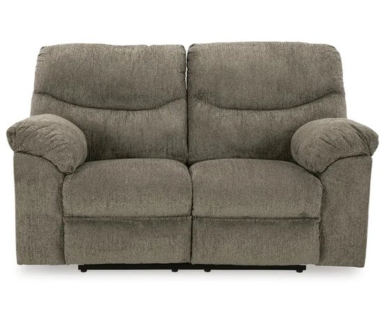 Fabric reclining loveseat