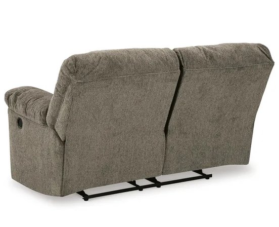 Fabric reclining loveseat