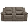 Fabric reclining loveseat