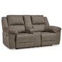 Fabric reclining loveseat