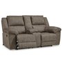 Fabric reclining loveseat