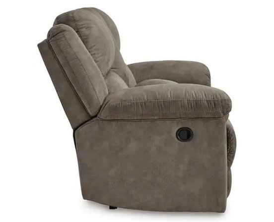 Fabric reclining loveseat