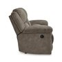 Fabric reclining loveseat