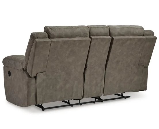 Fabric reclining loveseat