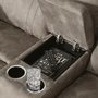 Fabric reclining loveseat