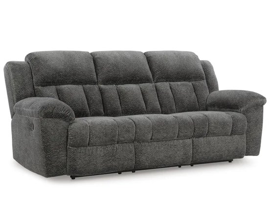Fabric reclining sofa