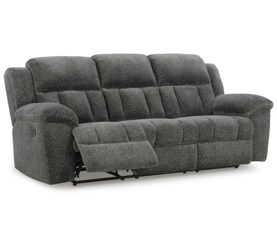 Fabric reclining sofa