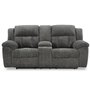 Fabric reclining loveseat