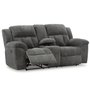 Fabric reclining loveseat