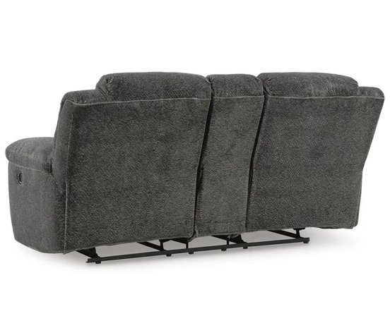 Fabric reclining loveseat