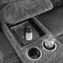 Fabric reclining loveseat