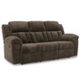 Fabric reclining sofa