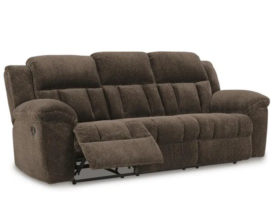 Fabric reclining sofa