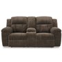 Fabric reclining loveseat