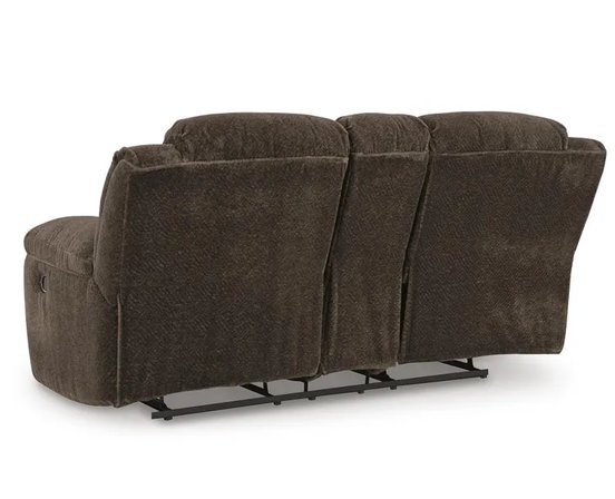 Fabric reclining loveseat