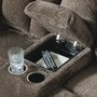 Fabric reclining loveseat