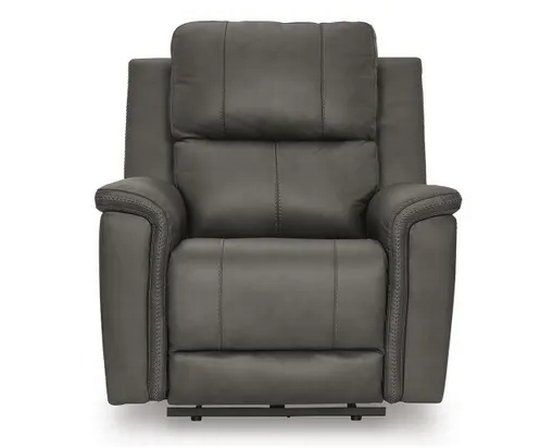 Leather combo recliner