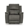Leather combo recliner