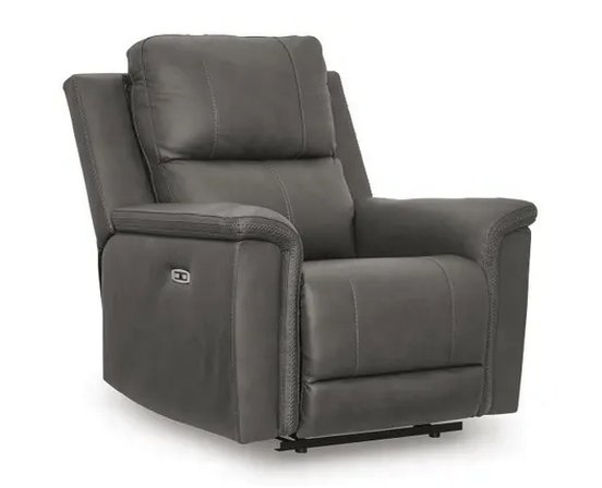 Leather combo recliner