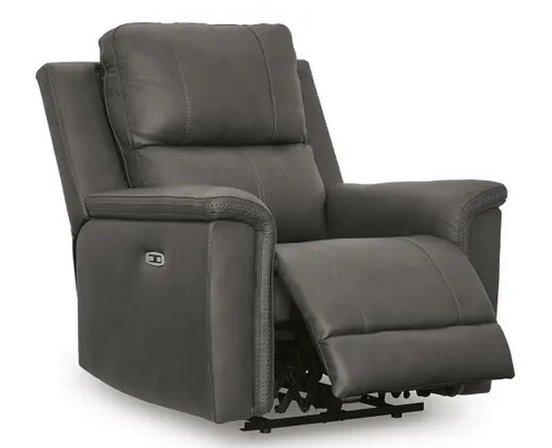 Leather combo recliner