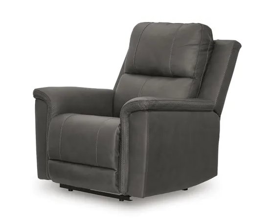 Leather combo recliner
